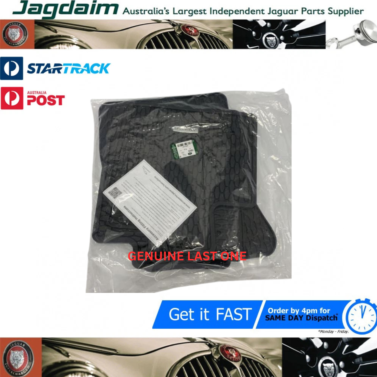 57-1.png New Jaguar E Pace Rubber Mats Protection Pack Genuine J9C21687 - Image 1