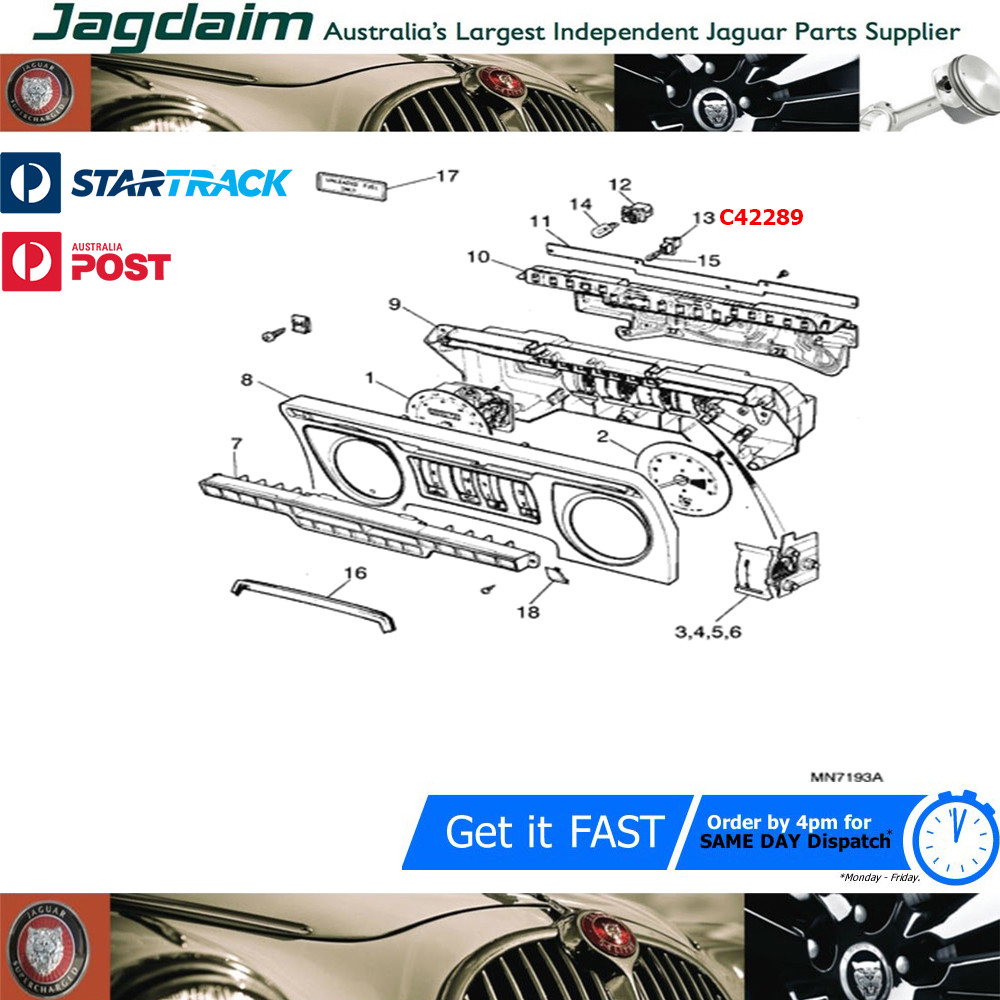 57-125.jpg New Jaguar XJS Buld Holder Dash C42289 - Image 1