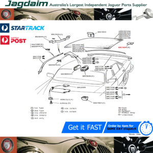 New Jaguar XJ XJ6 S3 Roof Head Lining Clip Screw BAC1824