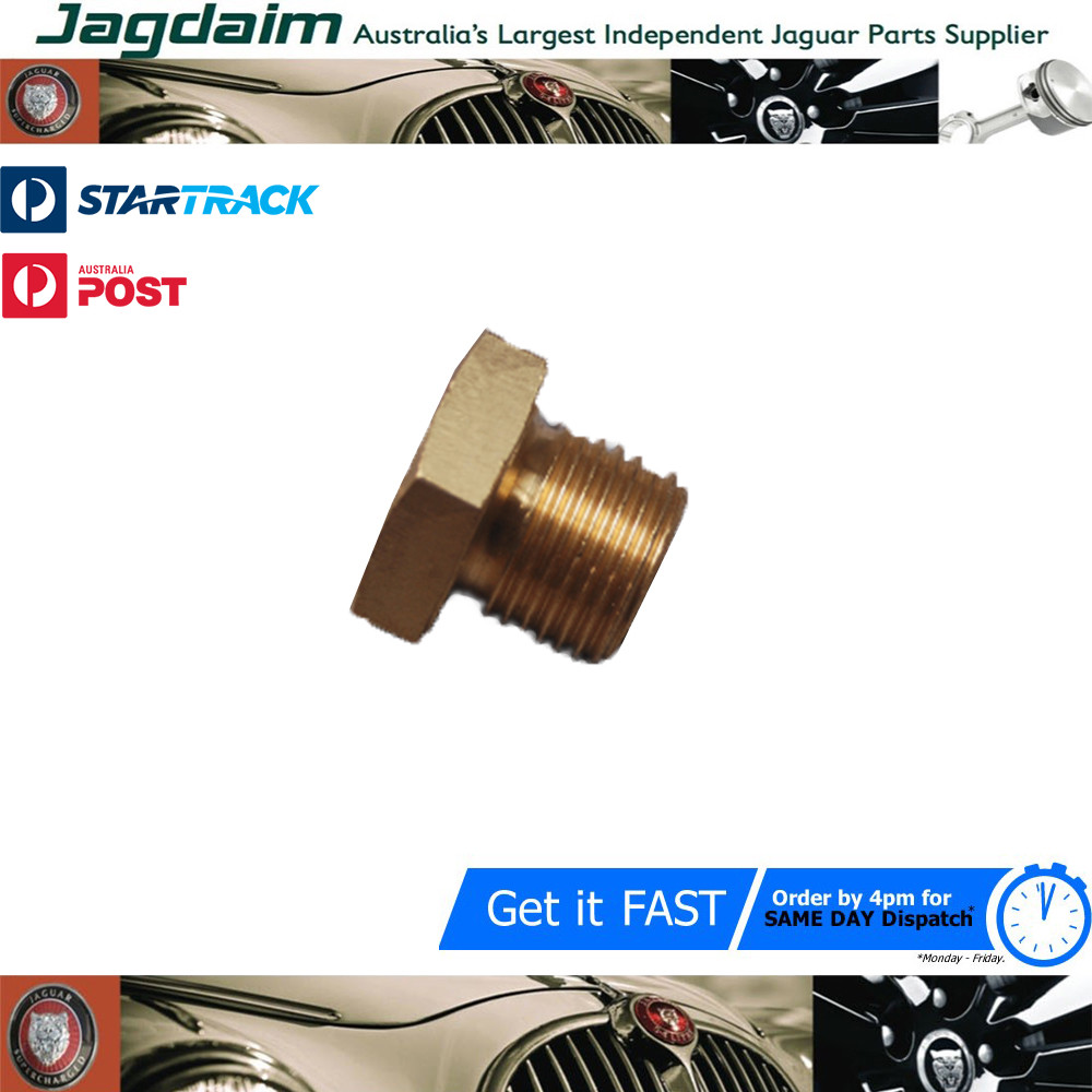 57-285.jpg New Jaguar E-Type Mk XK 3.8 3.4 2.4 Brass Sump Plug C2364 - Image 1