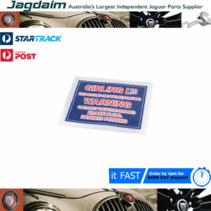 New Jaguar E-Type Girling Decal Warning ID0069