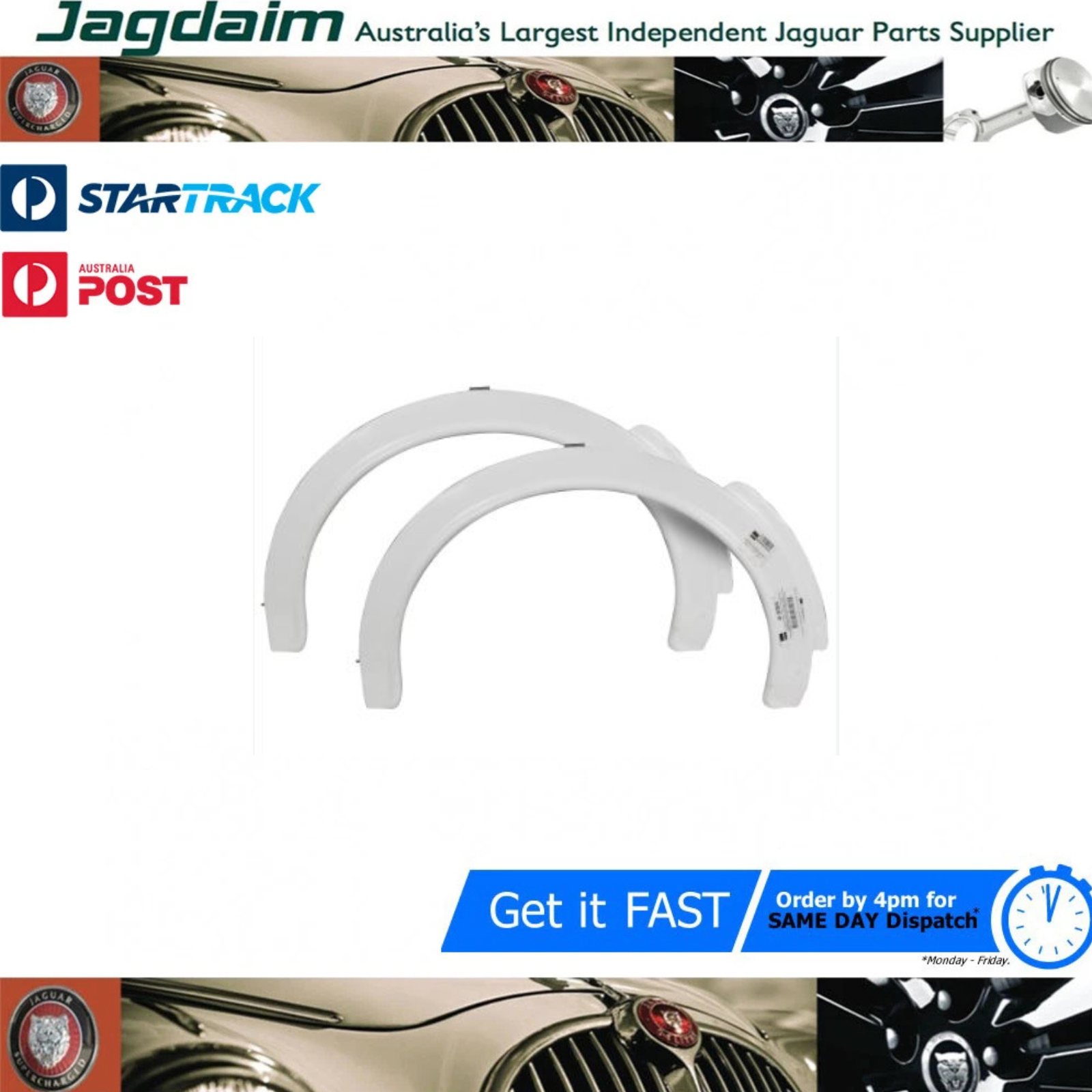 57-63.png New Jaguar Coombs Style Racing Spats Pair Fiberglass MK2 BD17011* - Image 1