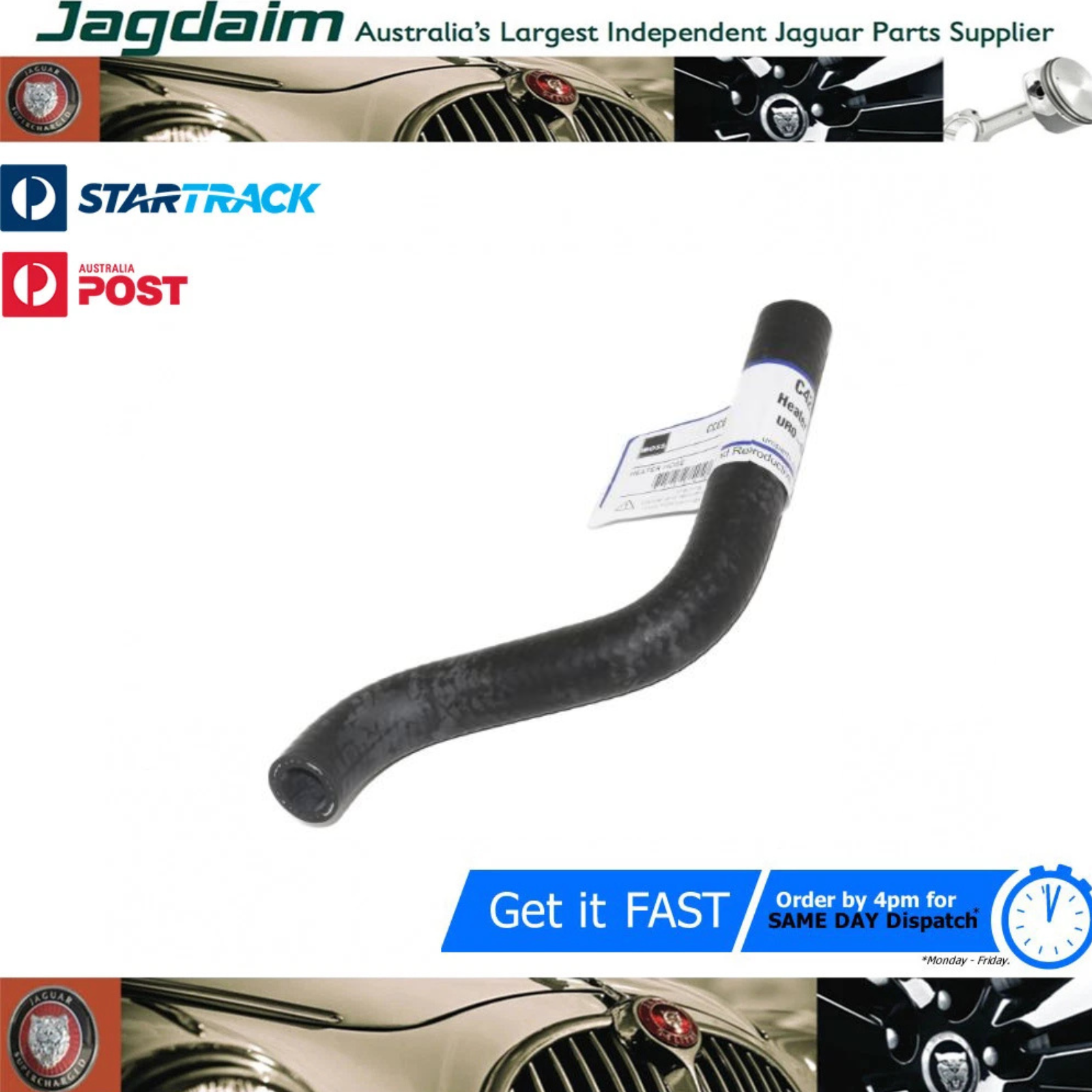 57-69.png New Jaguar Heater Return Hose XJS CCC6339* - Image 1