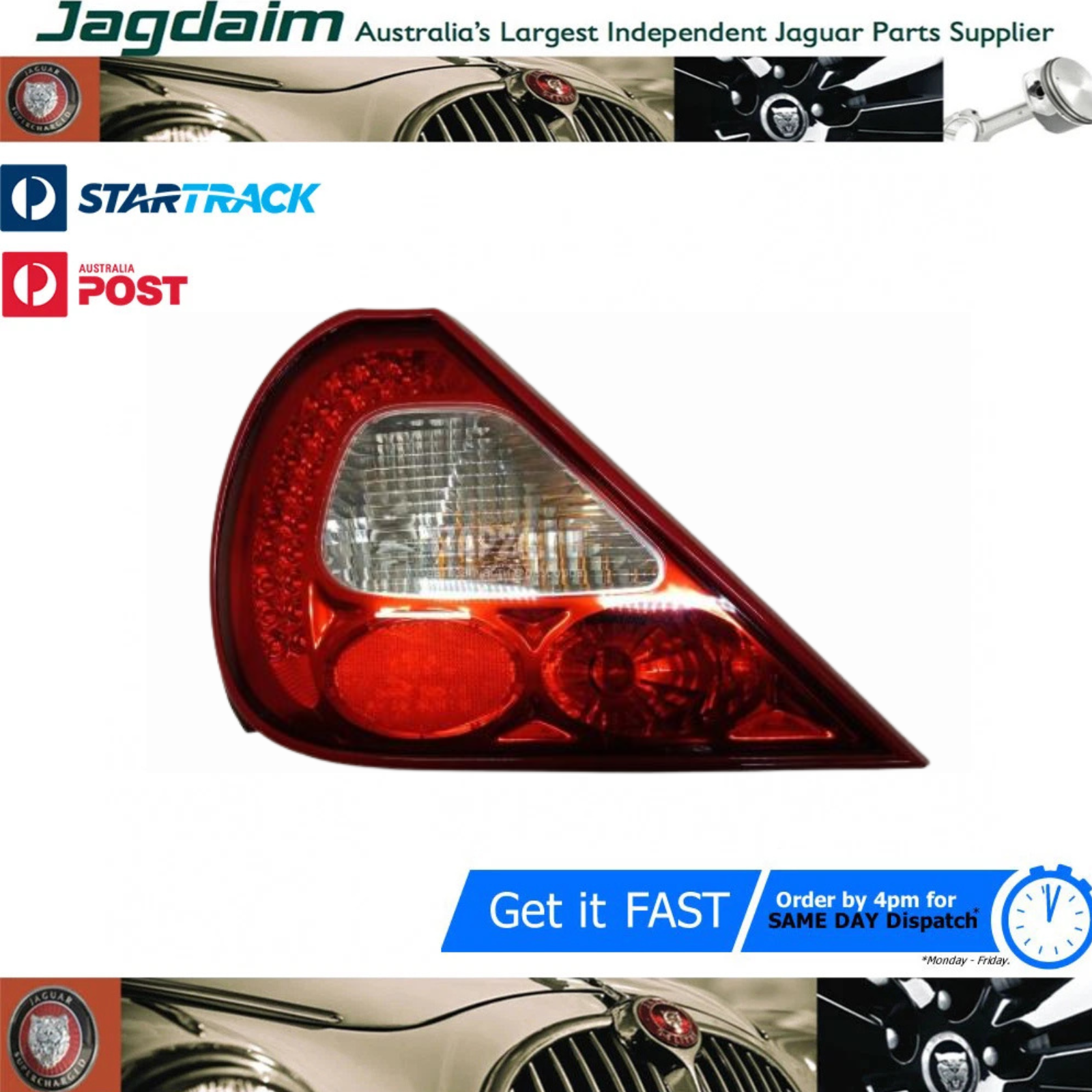 57-83.png New Jaguar Lamp Tail Light Black LH Rear X350 C2C33546 - Image 1