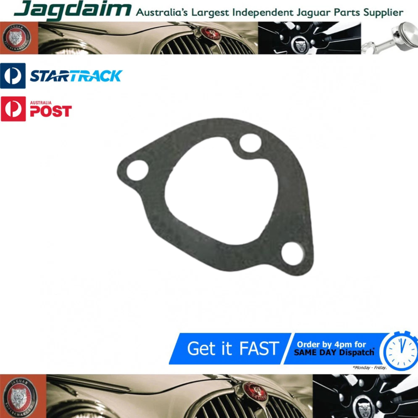 57-86.png New Jaguar Water Outlet Gasket MK7 XK120 C2380 - Image 1