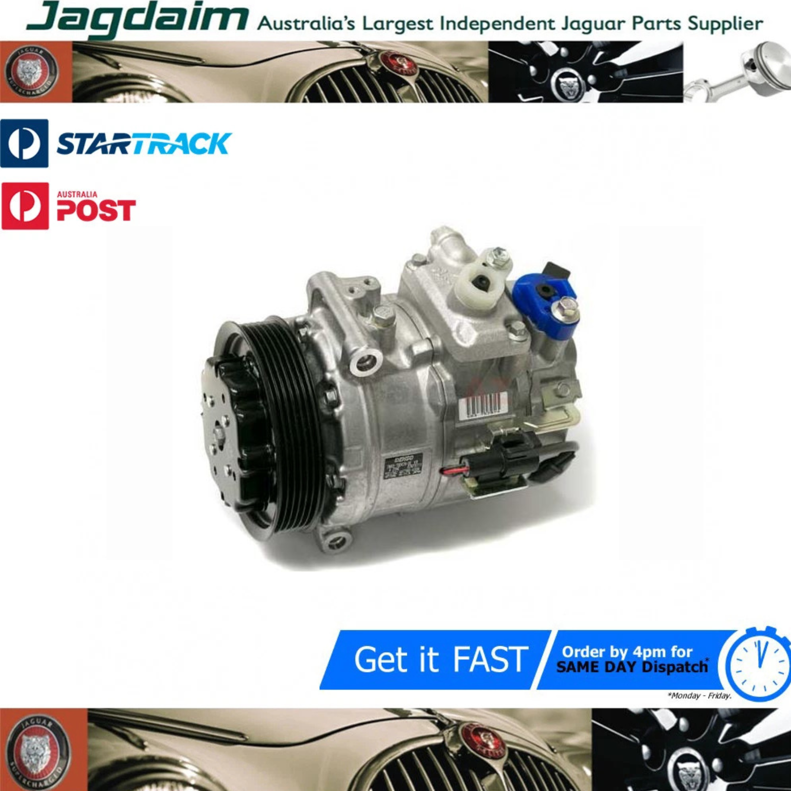 57-88.png New Jaguar Compressor Air Con X350 Rear Seat Climate Control C2C39501* - Image 1